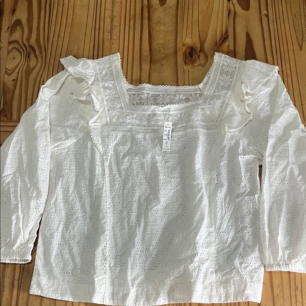 Madewell Eyelet Square-Neck White - Picture 4 of 9